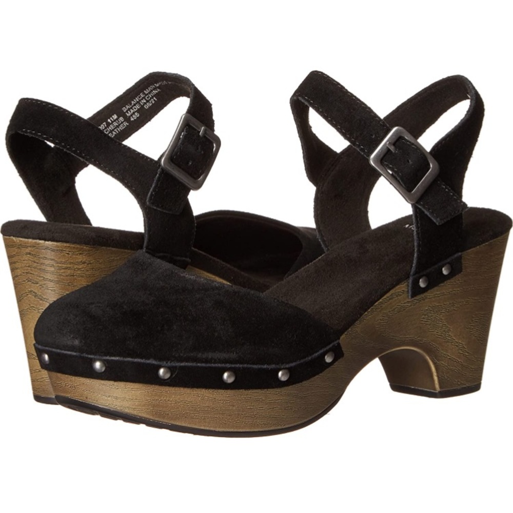 WHITE MOUNTAIN Women's Cherub Clog- Black suede